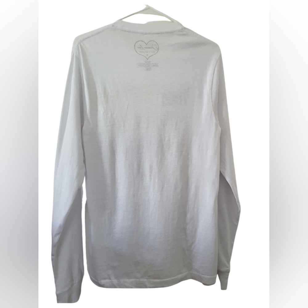 ObsessiveLove White Butterfly print Long sleeve Top. Size S. - Picture 3 of 6